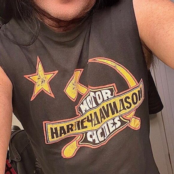 VINTAGE HARLEY DAVIDSON 90's RARE SIBERIA RUSSIA TEE SHIRT SIZE M - Picture 4 of 7